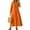 01# Orange, variant on Qwertyu Linen Dress for Women V Neck Long Sleeve Boho Maxi Dress Casual Fall Solid Long Sundress Vacation Outfits Purple M
