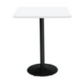 thumbnail image 4 of KFI Studios Mode 3' Square Bistro Table, Designer White, Black Base, 4 of 4
