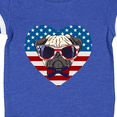 thumbnail image 4 of Inktastic Pug Dog Patriotic US Flag Heart Boys or Girls Baby Bodysuit, 4 of 5
