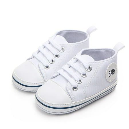

2020 Baby First Walkers Cute Newborn Kid Canvas Sneakers Baby Boy Girl Soft Sole Crib Shoes Pre Walkers
