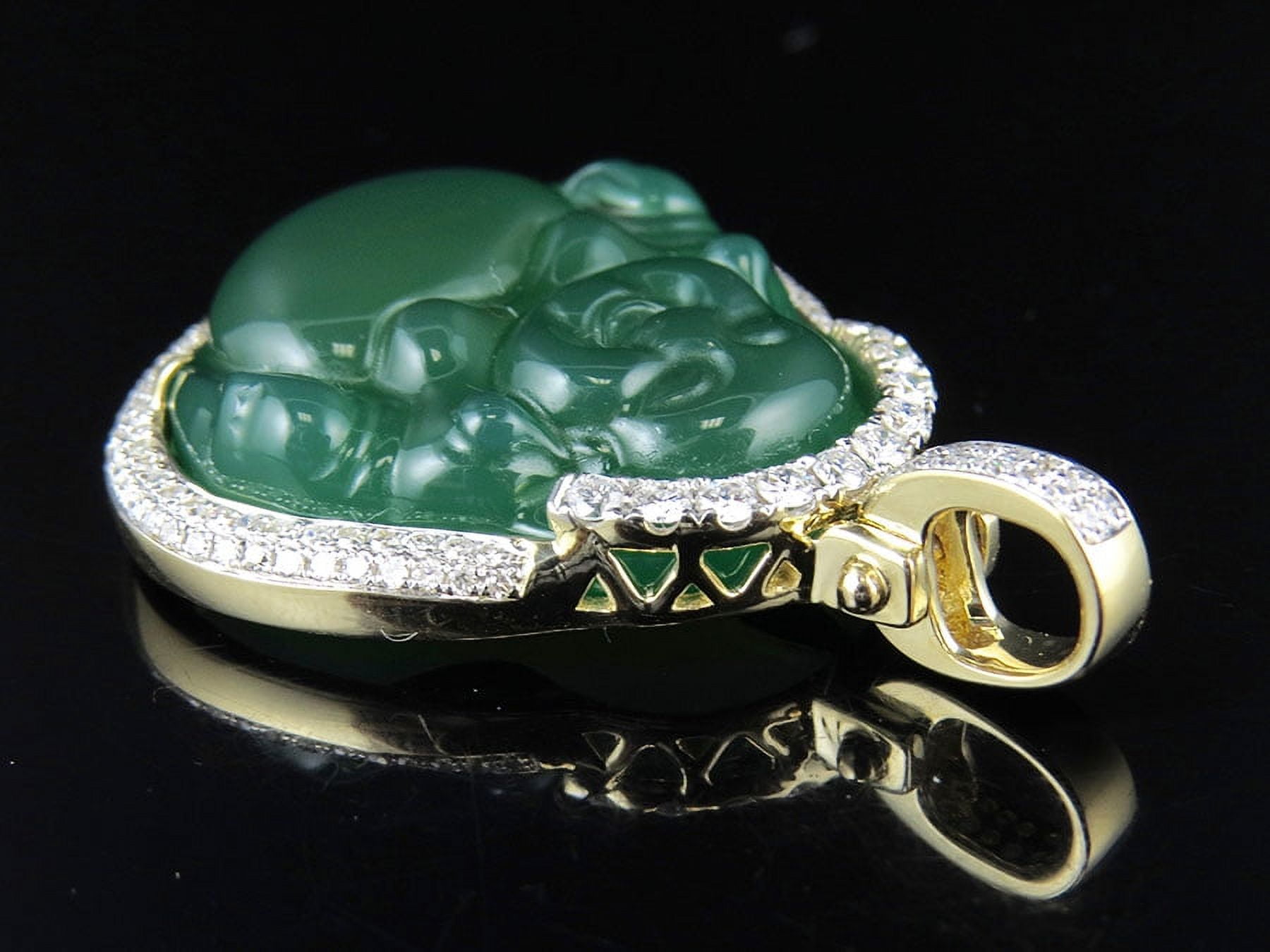 Amazon.com: Smiling Laughing Buddha Green Jade Pendant Cute Necklace Rope  Chain Genuine Certified Grade A Jadeite Jade Hand Crafted, Jade Neckalce, 14k  Gold Filled Buddha necklace, Jade Medallion Apple Green: Clothing, Shoes