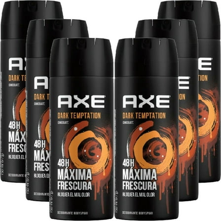 6 Pack Axe Dark Temptation Mens Deodorant Body Spray, 150ml