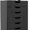 Black, variant on GlowPlume 5-Drawer Storage Cabinet with Drawers, Wheels, Rolling Lateral Filing Under Desk, Chest, 19.5" x 16" x 25.5" Office Mobile File Cabinet for Living Room, Study