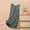 thumbnail image 2 of Fiaer,Oversized Sleeveless Tank Nightgowns for Women,Womens Crew Neck Loose Fit Sleepwear,Women's Casual Trendy Comfortable Basic Pajamas Army Green XL, 2 of 4