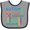 Heather and Black, variant on Inktastic Autism Support Slogan Boys or Girls Baby Bib
