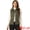 Army Green, variant on Women's Rustic Button Up Utility Anorak Cargo Vest S Burgundy