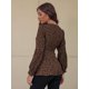 thumbnail image 2 of Blusa de manga larga con cuello en V para mujer café por todo el mundo CH café por todo el mundo CH Xishao ropa, 2 of 2