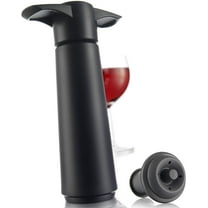 The Original Vacu Vin Wine Saver Pump and Wine Preserver with Vacu Vin Wine Stoppers Vacuum Sealer. Wine Pump and Wine Vacuum Stopper are Black. Wine Set Keeps Wine Fresher for Longer