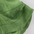 thumbnail image 6 of Annhoo Womens Cotton Linen Dresses V Neck 3/4 Sleeve Button Casual Loose Flowy Trendy Travel Holiday Maxi Sundresses, 6 of 9