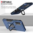 thumbnail image 4 of Compatible for Samsung Galaxy A03S Case with Magnetic Car Mount Friendly Hybrid Shockproof Protective Phone Cover with Kickstand - Blue, 4 of 8