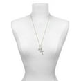 thumbnail image 3 of Delight Jewelry Silvertone Best Friend I Have Plans for You Engraved Cross Zoey Necklace, 28", 3 of 4