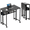 Black, variant on Senfot Space-Saving Collapsible Laptop Desk with Storage Shelf, Mobile Writing Desk on Wheels, Perfect for Small Spaces, Natural Wood