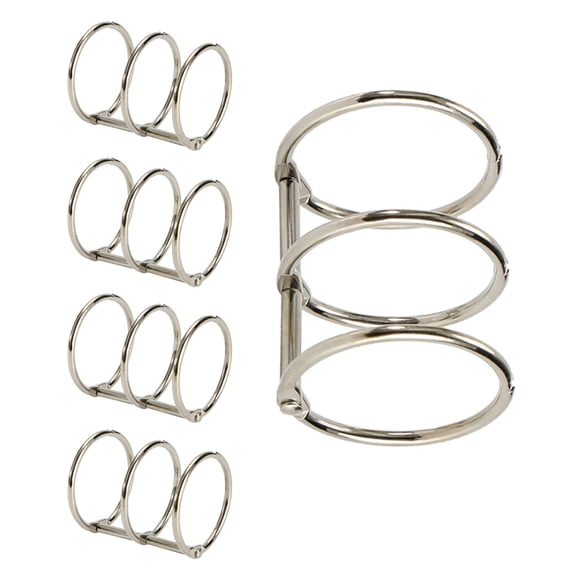 5 Pcs 3 Rings Book Rings 20/30mm Metal Binder Rings Practical Paper Rings for Office Desk Calendar Photo Album Binding