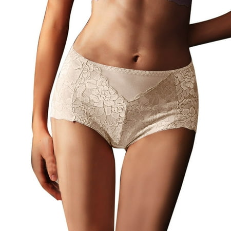 Icvfdpl Womens Underwear Briefs Lace G String Thongs Lingerie Bikini Comfortable Skin-Friendly Panties For Women Beige 3Xl
