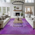 thumbnail image 3 of 8x10 Area Rugs for Living Room, Boho Floral Non Slip Area Rugs for Kitchen Bedroom Entryway, Purple Flowers Vintage Bohemian Watercolor Washable Carpet Runner Rug Floor Mats for Bedroom Home Decor, 3 of 8