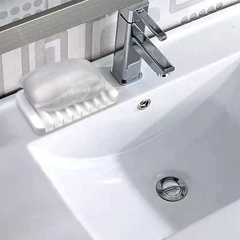 Soap Bar Holder Tray Wall Mounted Non Slip Bathroom Shower Soap