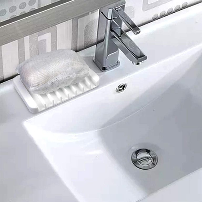 Soap Bar Holder Tray Wall Mounted Non Slip Bathroom Shower Soap