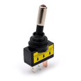 thumbnail image 2 of CHUANK 10pcs 12V 20A 3-Pin On / Off LED Toggle Slide Switch for Motorcycle Car Boat (Red), 2 of 5