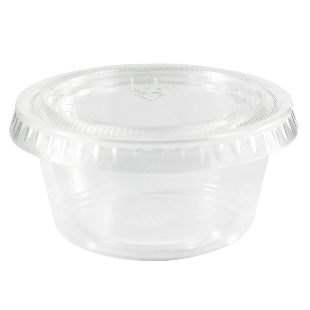 EDI Clear Portion Cups with Lids 2 OZ, 50