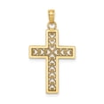 thumbnail image 3 of 10K Yellow Gold Filigree Cross Pendant, Polished Beaded Texture, 22.4 mm, 3 of 6
