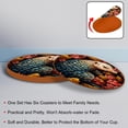 thumbnail image 4 of Pangolin 6PCS Round Microfiber Leather Coasters, 11x11 cm/4.3x4.3 in, Stylish Drink Mats for Home and Office, Absorbent and Beverage Coasters, 4 of 6