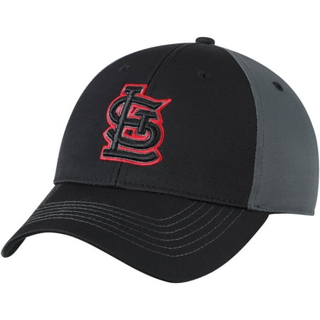 Louis Mens Hat - St. Louis Cardinals Fan Favorite Blackball Adjustable Hat - Black/Charcoal - OSFA