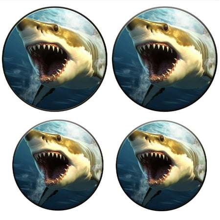 

Bahomeck Electric Stove Burner Covers Set Of 4 Shark With Mouth Open And Swimming In The Ocean Metal Gas Stove Burner Covers Protecting Gas Stoves 8 Inch And 10 Inch