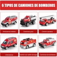 thumbnail image 4 of Carritos Juguetes para Niño Juego Vehículos Bomberos con 6 Mini Coches, Regalo para Niños 3~8 Años, 4 of 6