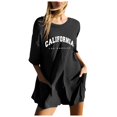 thumbnail image 1 of YDLCAFD Mode Femme Solide Imprimé Décontracté Manches Courtes Col Rond Poche Shorts Combinaison m, 1 of 6
