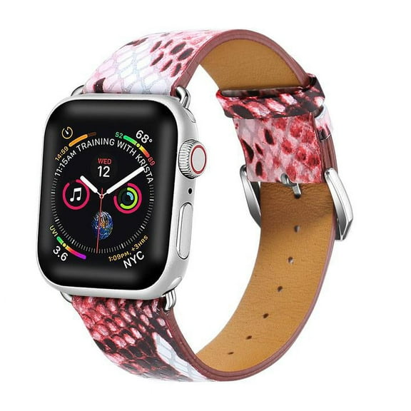 Posh Tech Apple Watch Snakeskin Leather Band for iWatch Series 1,2,3,4,5