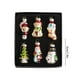 thumbnail image 3 of Juego de adornos navideños de cristal con diseño de muñeco de nieve y árbol para decorar el hogar en las fiestas., 3 of 5