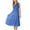 Blue, variant on IROINNID Women's Sleeveless A-Line Dress One Shoulder Boho Summer One Shoulder Smocked Flowy Tiered Party Dress Beach Maxi Dress Strapless Dress