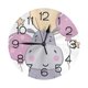 thumbnail image 1 of Reloj de pared con diseño de hipopótamo africano rosa para niños, con forma de estrella, silencioso, de 10 pulgadas, estilo rústico retro, decorativo para sala de estar, cocina, hogar, baño y, 1 of 7
