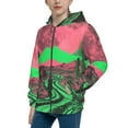 thumbnail image 2 of Kdxio Neon Desert Moon Pattern Kids Boys Girls Zip Up Hoodie 3D Printed Hooded Sweatshirt Hoody Coat with Pocket 7-12 Y-Medium, 2 of 6