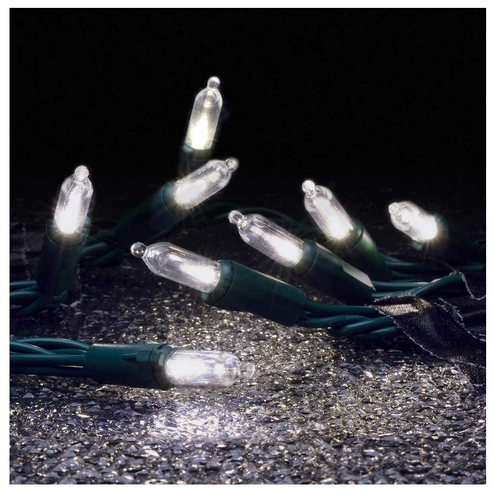 GE 100 LED Miniature Lights Energy Smart ConstantOn, Pure White (2-Pack)