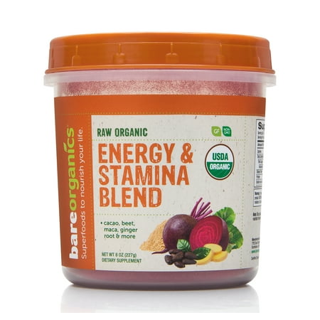BareOrganics Organic Energy & Stamina Blend Superfood Powder, 8 (Best Foods For Energy And Stamina)
