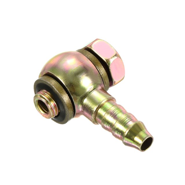Unique Bargains 8mm Barb M8x1 Male Thread Hose Pipe Fitting Elbow Carbon Steel Adapters