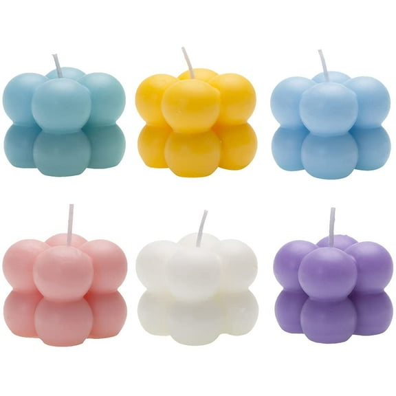 Carol Cao 6 Mini Bubble Candle - Cube Soy Wax Candles, Home Decor Candle, Scented Candle Set 6 Pieces, Gift for her