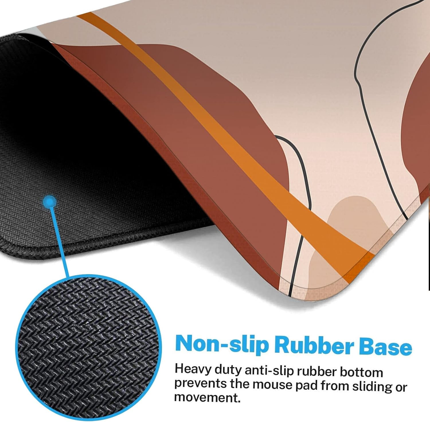 Large Gaming Mouse Pad Boho Style Non-Slip Desk Pad Keyboard and Mouse Desk Mat for Gamer, Office & Home, 31.5 x 15.7 in