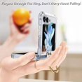 thumbnail image 3 of for Samsung Galaxy Z Flip 5 Case with Ring Stand, 1 Front Screen Protector, Crystal Clear Slim Fit, Soft TPU Bumper Shockproof Protective Phone Case for Women Girls Boys(Clear), 3 of 12