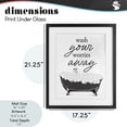 thumbnail image 4 of Stupell Industries Farmhouse Bubble Bath Wash Worries Black Framed Print Under Glass, 17 x 21, by Lettered and Lined, 4 of 8