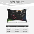 thumbnail image 4 of Gukieu Vintage Wolf Warrior Print Plush Pillow Cover, Hidden Zipper Pillow Protector without Pillow Core, Suitable for Bedroom, Office, Car Decoration-14"x20", 4 of 6