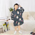 thumbnail image 6 of FORMRS Wearable Blanket Hoodie with Sleeves for Kids Cozy Flannel Sweatshirt, Playful Winter, 6 of 7