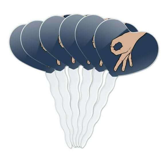 The Circle Game Heart Love Cupcake Picks Toppers Decoration Set of 6