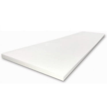 Prime Foam 2" Height x 24" Width x 72" Length 44ILD (Firm) Upholstery Cushion Made in USA Upholstery Foam Cushion High Density (Seat Replacement, Upholstery Sheet, Foam Padding)