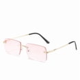 thumbnail image 3 of Square Glasses For Men And Women Frameless With Metal Frame AC Lens Retro Sun Glasses Ideal For Driving Travel, 3 of 7