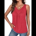 thumbnail image 1 of Chaleco Sin Mangas con Cuello en V para Mujer, Color Rojo Rosa, Talla XL, 1 of 4