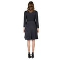 thumbnail image 3 of Womens V Neck Faux Wrap Belted Dress, 3 of 5