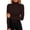Brown(Ladies Tops), variant on Women's Turtleneck Ribbed Knit Base Layer Slim Fit Waist Cinching Fall Long Sleeve Top
