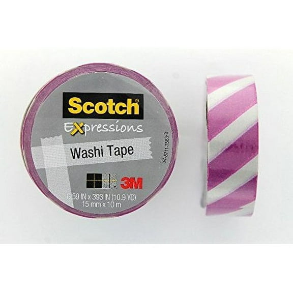 Scotch 0.59" Expressions Washi Tape, 10.9 Yds